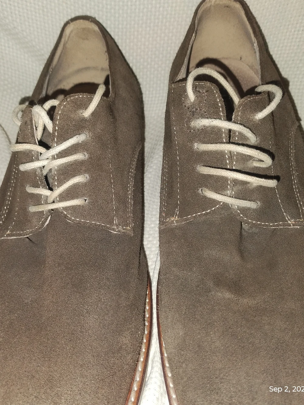 Aston Grey DIEN Size 12 Espresso Brown Suede Derby Oxford Shoes